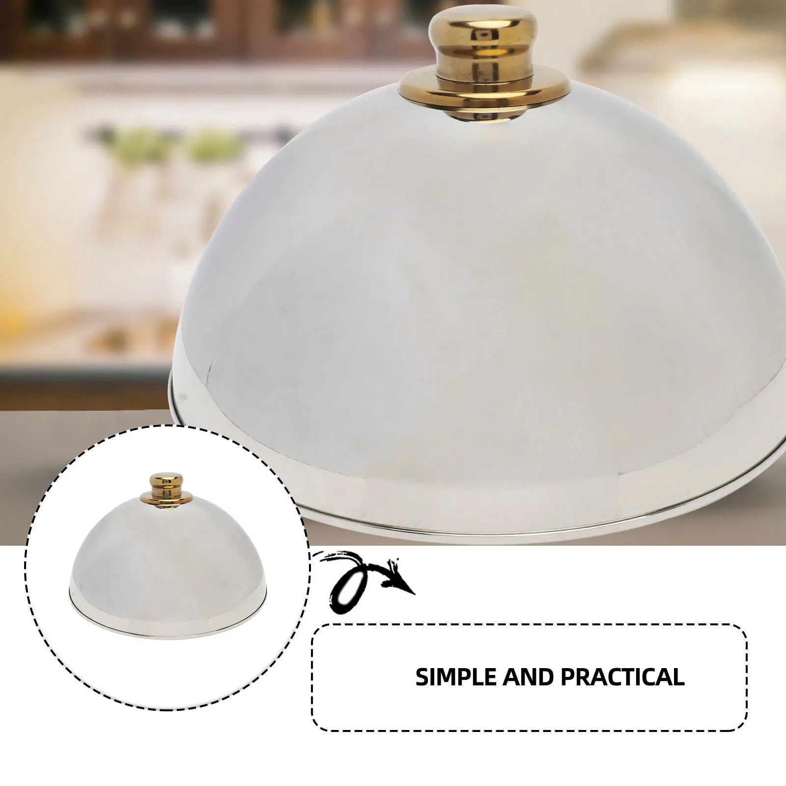 

1Pcs Stainless Steel Steak Cover Iron Plate Protective Food Cover for Bbq Picnic Western Food Kitchen Supply