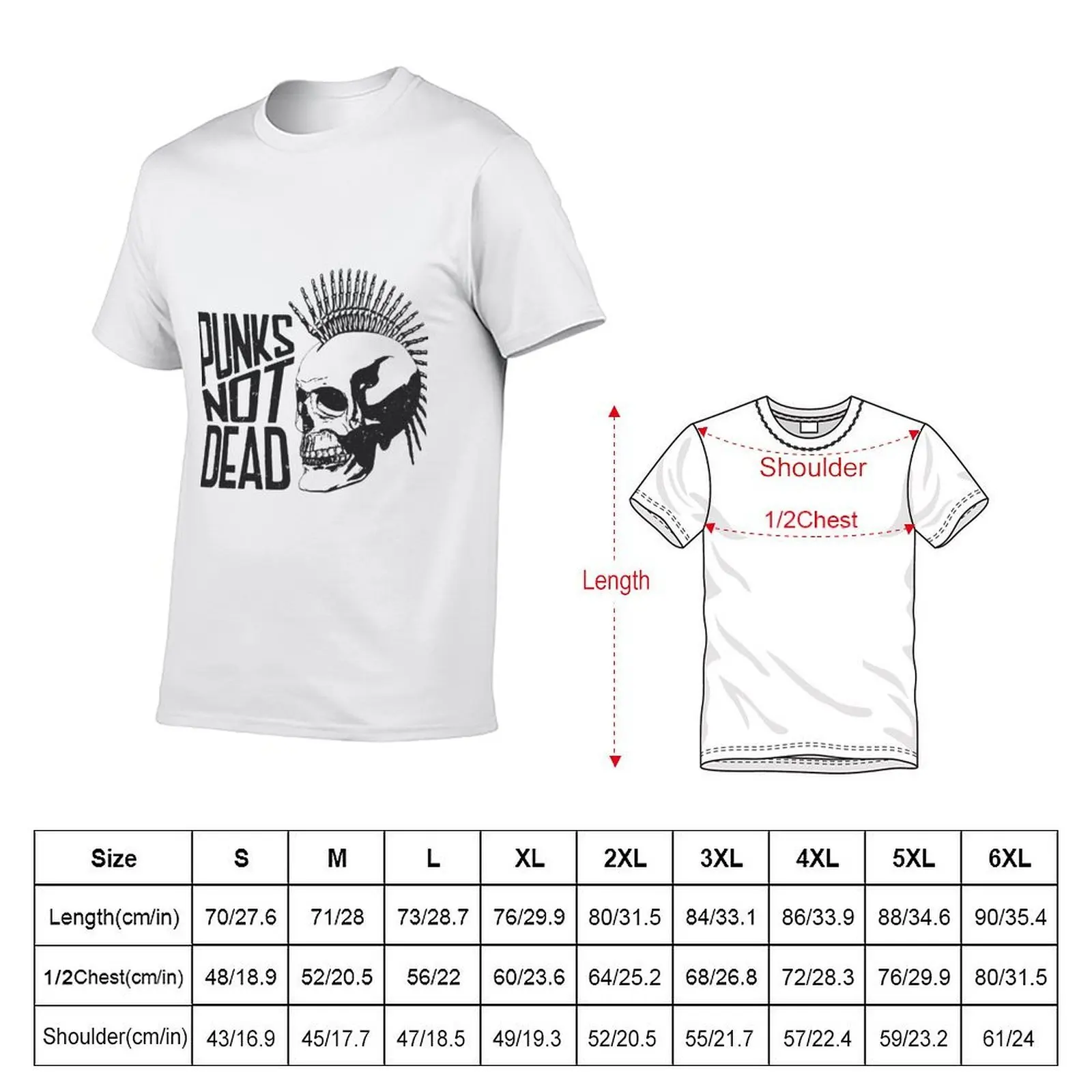 Punk not dead T-Shirt man t shirts graphic t shirts for man pack cotton T-Shirt