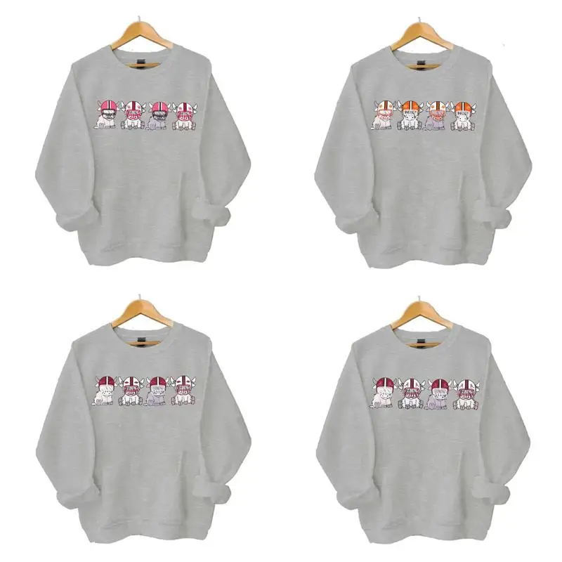 

Мягкая толстовка Highland Cow для студенческого футбола — классическая повседневная хлопковая толстовка унисекс белого цвета с индивидуальной настройкой команды