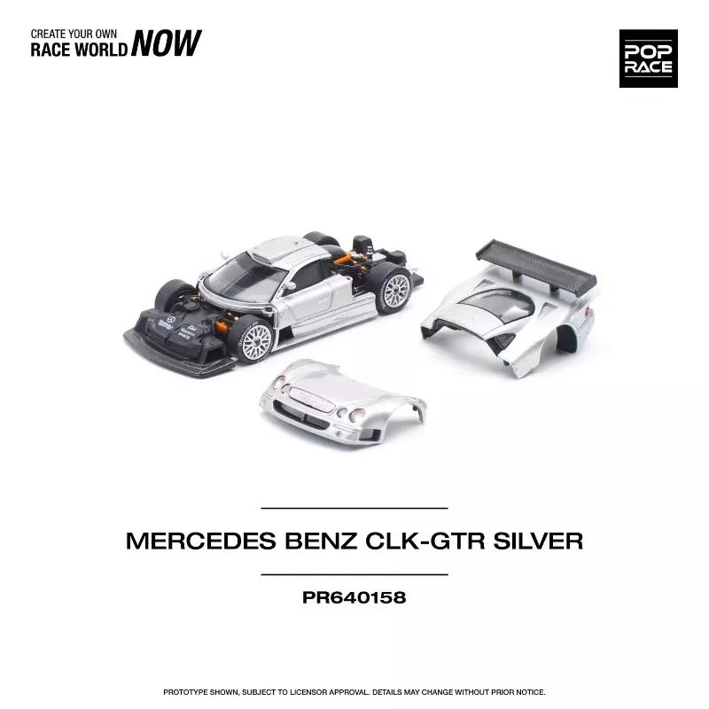 

Stock 1:64 Mercedes-Benz AMG CLK GTR C297 die-cast alloy car model, boys' toys, children's festival gifts, adult decorations.
