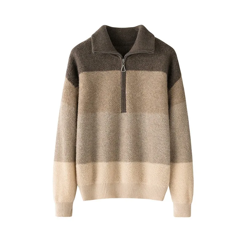 

100%Cashmere Autumn Winter Collar Cashmere Sweater Women Long Sleeve Sweater