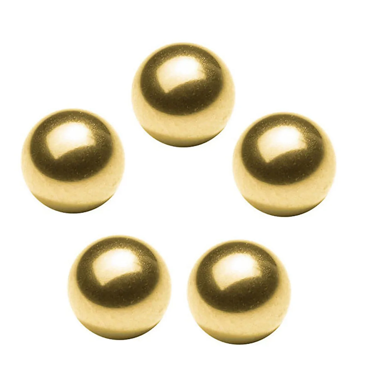 1/5/10Pcs High Precision Brass Balls 12.7/15/15.875/16/20mm Pure Brass Solid Bearings Roller Beads