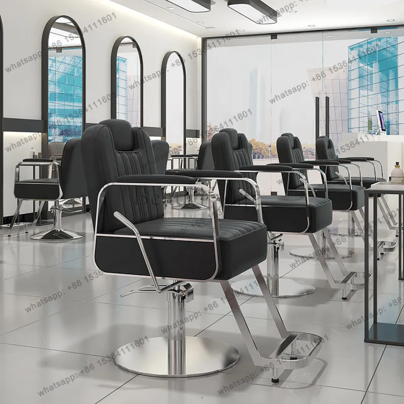 LJY Trendy Barbershop Barber Chair Personalized Gold Swivel Designed Barber Chair Beauty Salon Cadeira De Barbeiro Furnitur