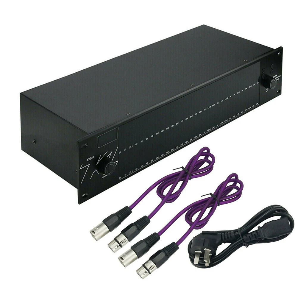 

T2531 Professional Graphic Equalizer Audio Processor 31 Band Spectrum Processors 1Or11dB Built-in Power Supply Graphic Equalizer