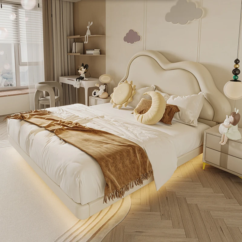 Unique Pretty Children's Bed White Cute Modern Comferter Children Beds Princess Loft Cama Infantil Bedroom Set Furniture