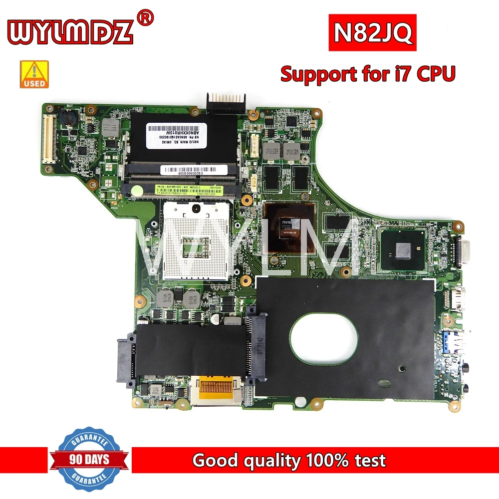 

N82JQ GT335M/1G GPU Support for i7 CPU Notebook Mainboard For Asus N82J N82JV N82JQ Laptop Motherboard 100% Test OK Used