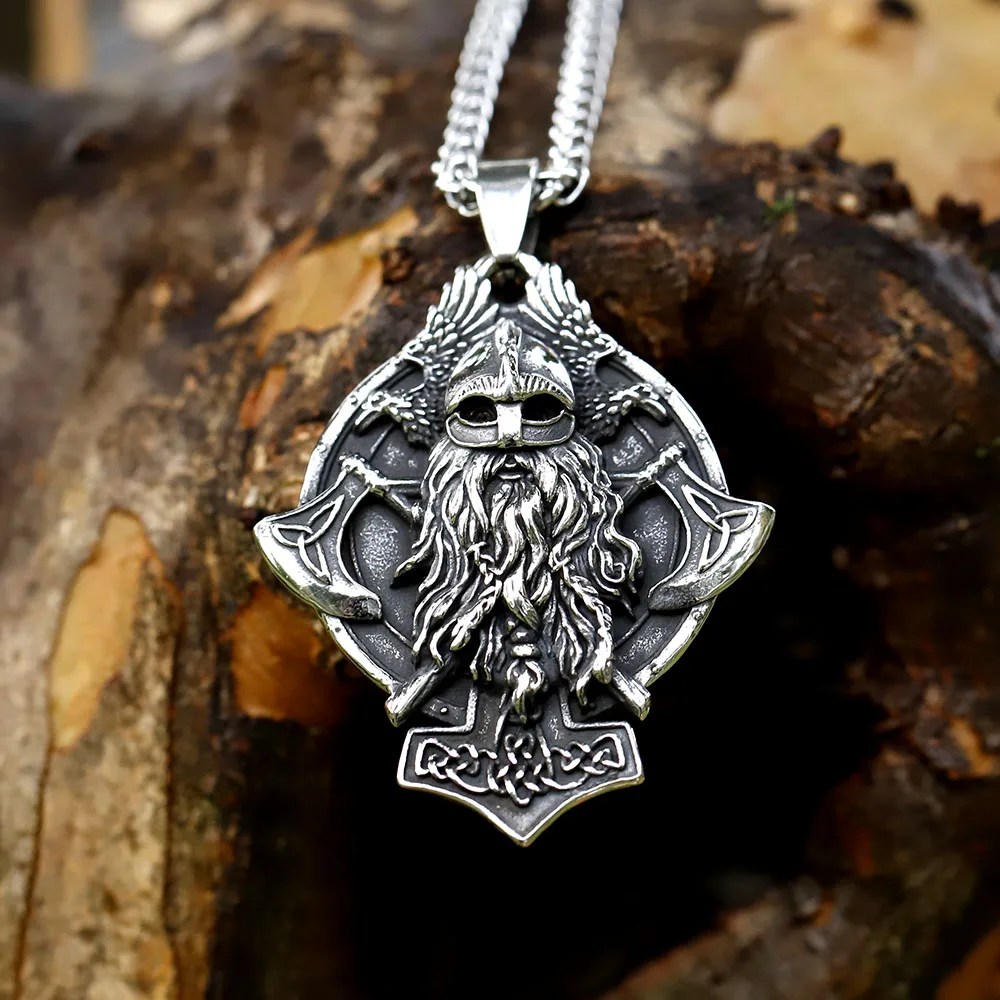 2022 New Design Stainless Steel Viking Axes Warrior  Amulet Pendant For Men Women Drop shipping Gift free shipping