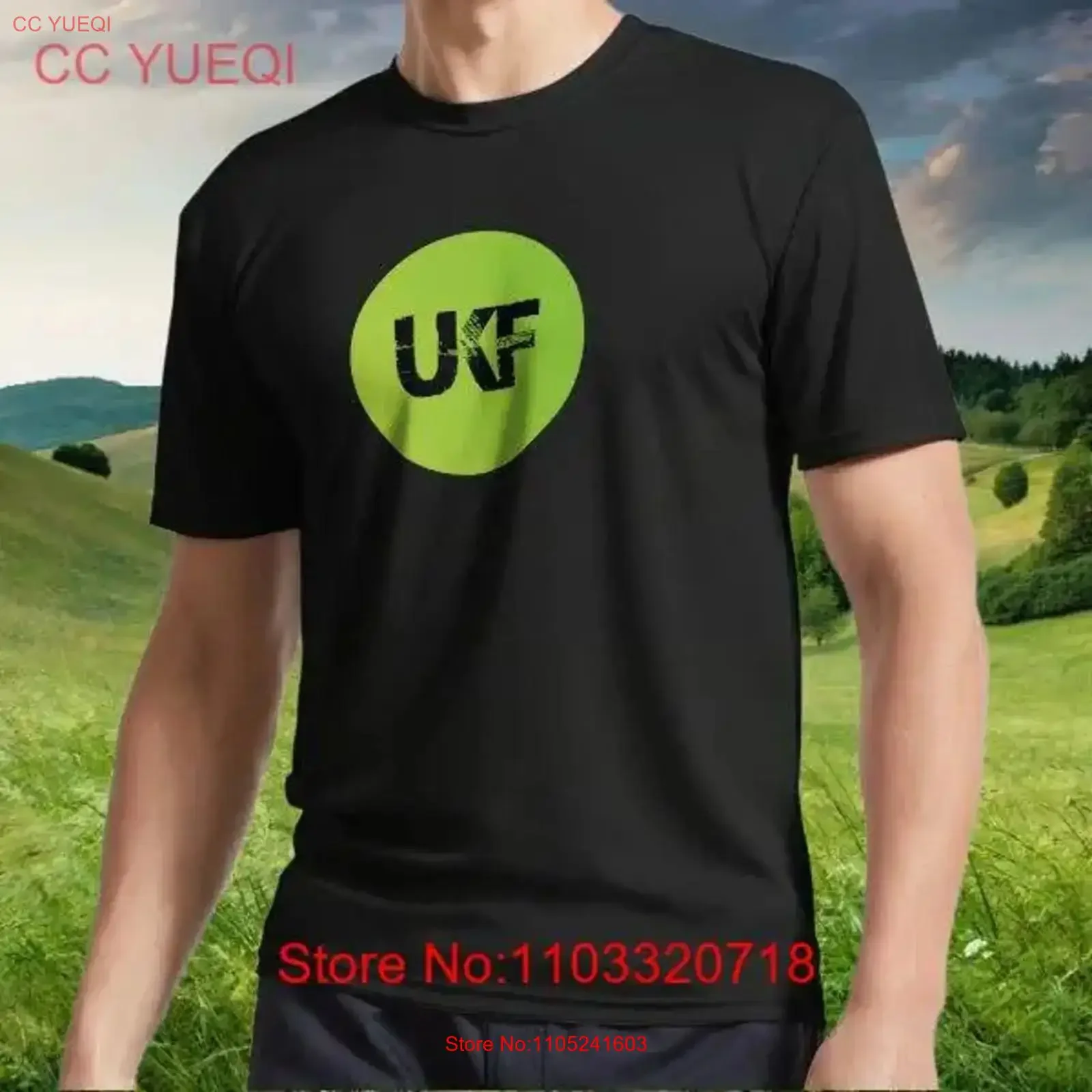 

Новая футболка UKF DnB Active с логотипом, американская забавная футболка от S до 5XL, винтажная, мягкая, стильная, универсальная, уличная, повседневная, мужская