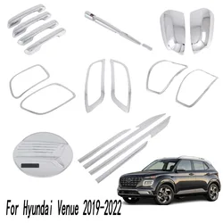 For Hyundai Venue 2019 2020 2021 2022 ABS Trim Fog Light Door Body Strip Handle Bowl Frame Rear Mirror Wiper Fuel Cap Lamp