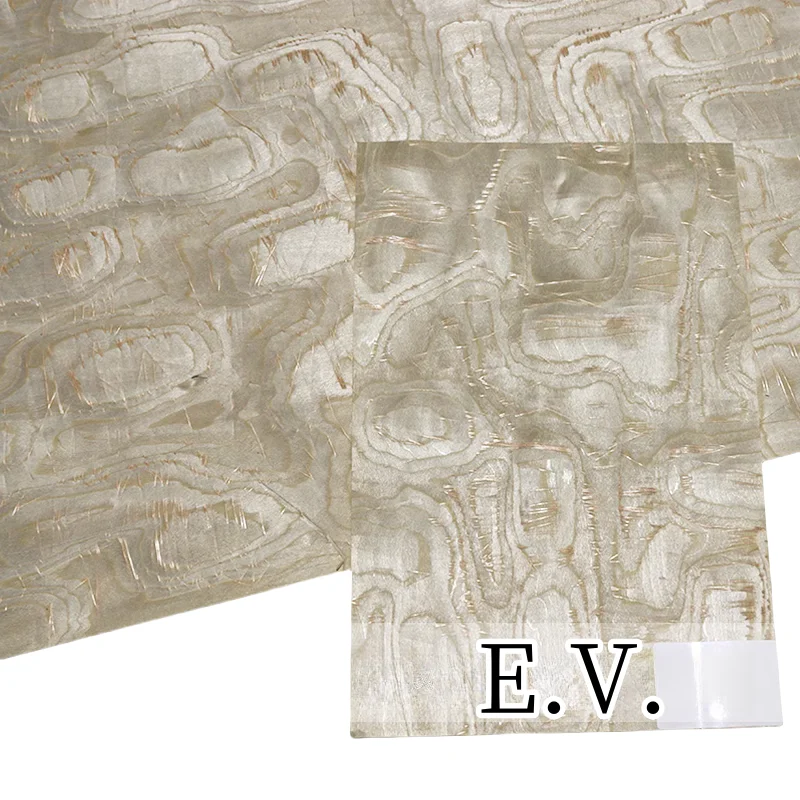 

Reconstituted Engineered Wood Veneer with Yarn Grain,E.V., Fleece Backing,60x250cm,1pc, for Furniture Hotel Home Decor,Champagne