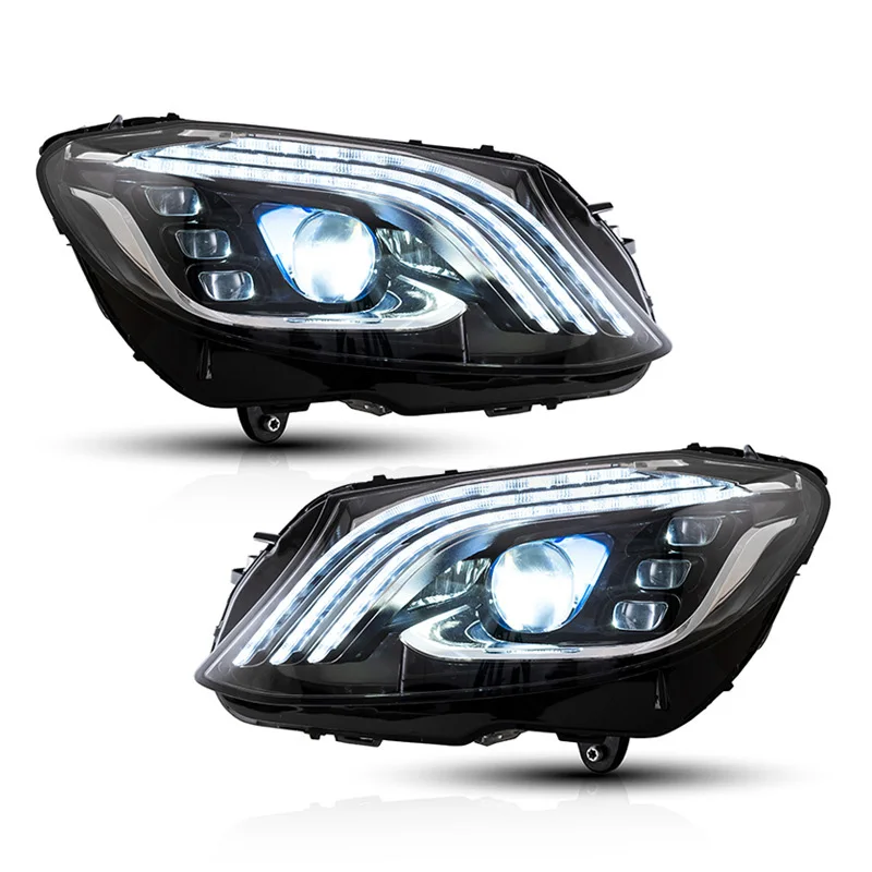 

Car Lamp For Vito W447 Metris V Class 2015-2020 LED Auto Headlights Assembly Upgrade Maybach Design LHD RHD Styling Facelift