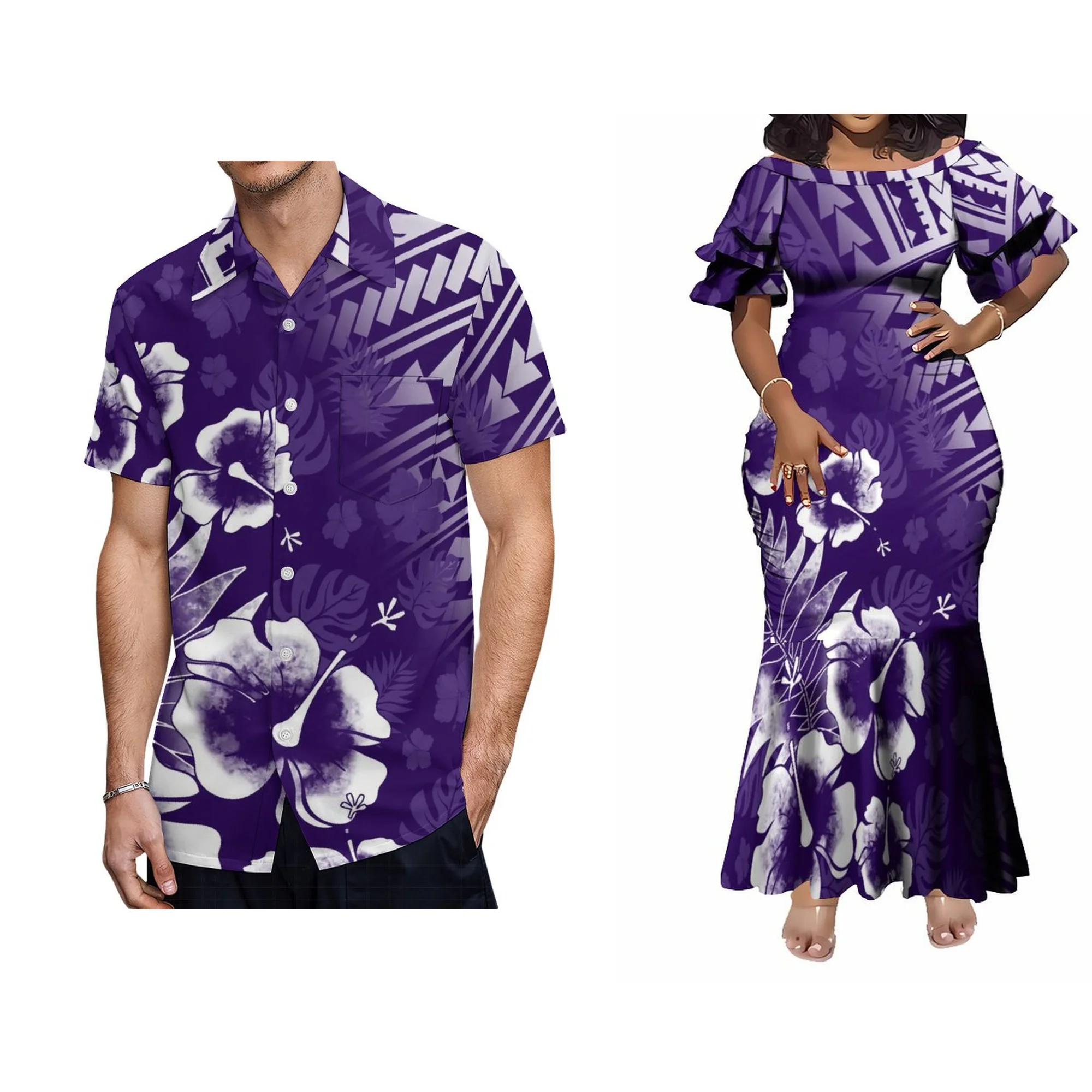 

Factory Outlet Personality Samoan Tribal Mermaid Dress Brand Design Island Formal Mermaid Dress For Women Free Shipping