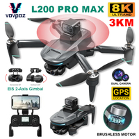 L200 PRO MAX GPS Drone HD Professional 8K Drone Dual Camera 5G WIFI FPV Aircraft 360°Quadcopte Obstacle Avoidance Kids Toys