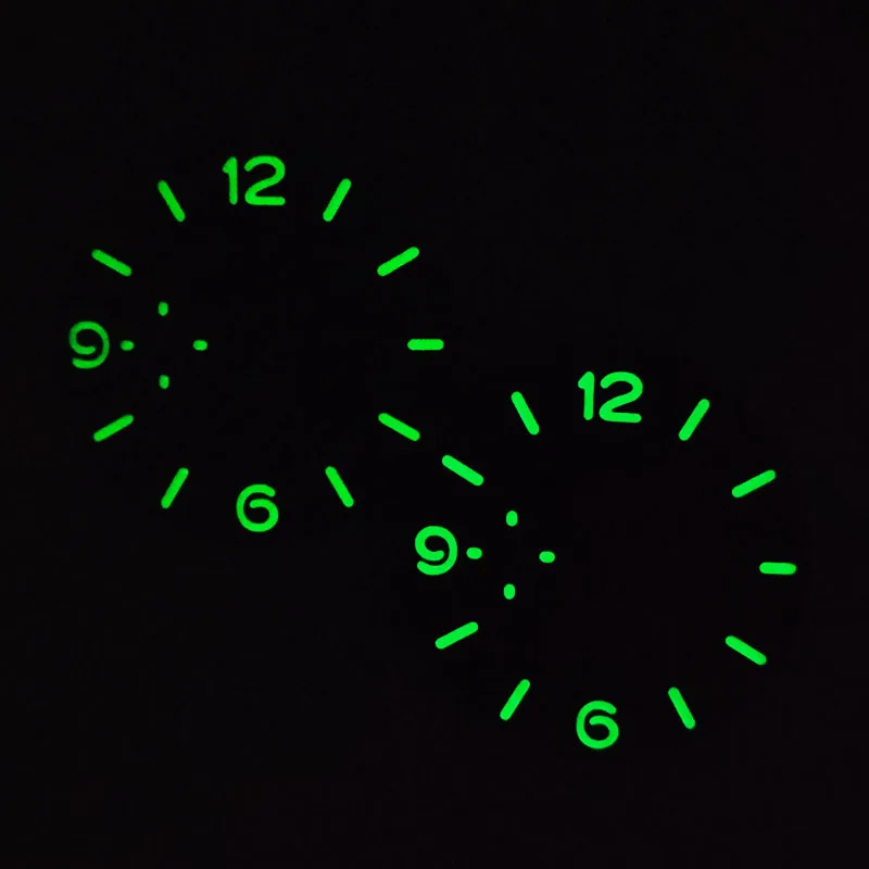 Top ST2555 Dials 36.3mm Modified By PAM01313 Watch Dial Custom S Logo DIY Logo Green Luminous 6-9-12 LUMINORE Watches Case Parts