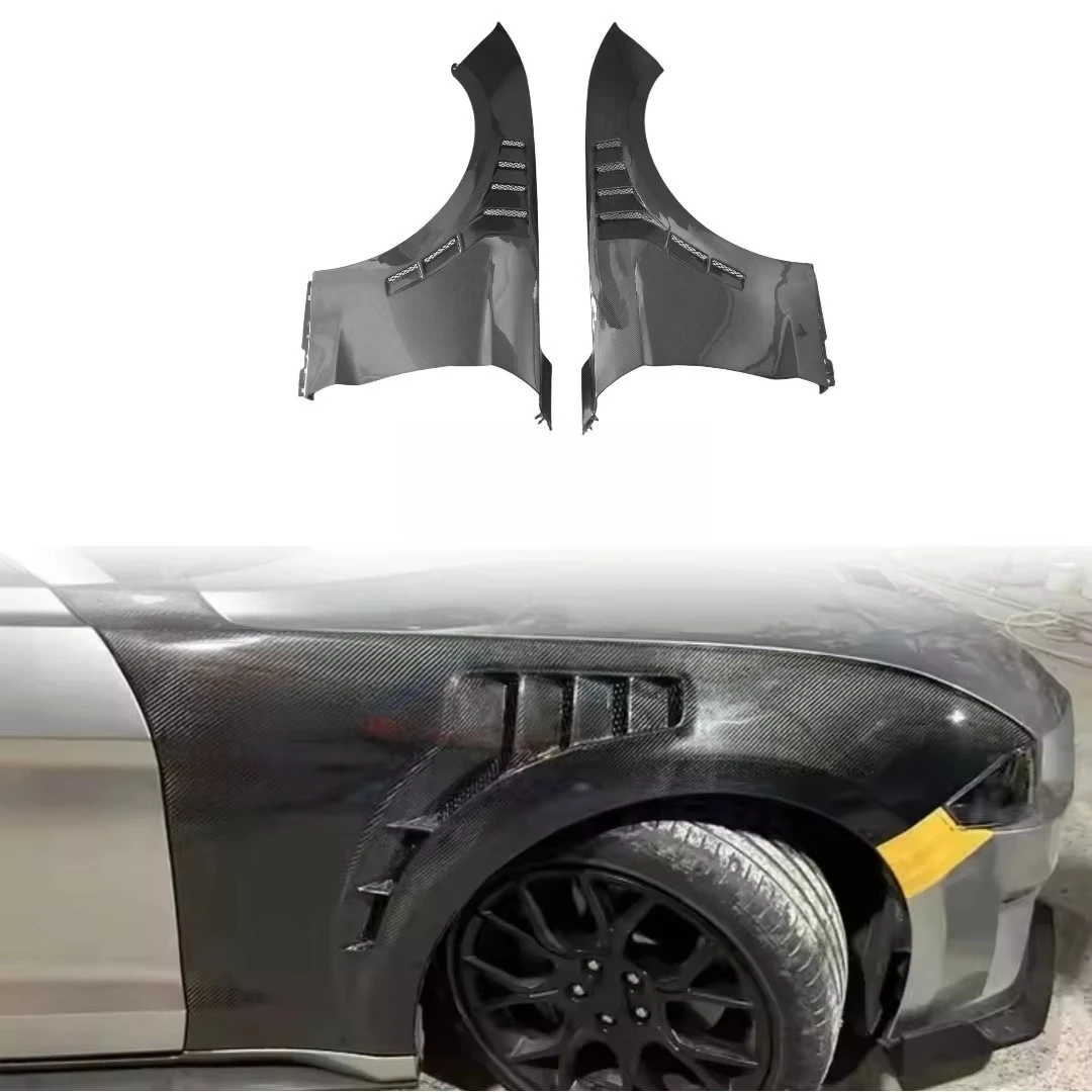 

Высококачественная дверная панель из углеродного волокна для Ford Mustang 18-23, комплект кузова переднего бампера