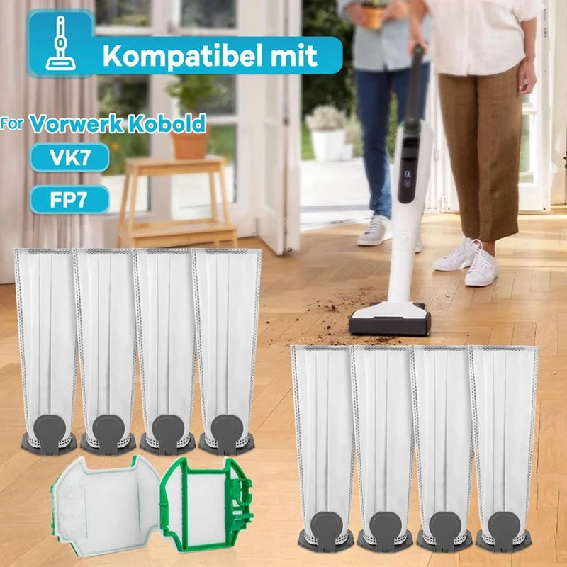 Vacuum Bags For Vorwerk Kobold VK7 FP7, Kobold FP7 Premium Filter Bags Replacement Parts