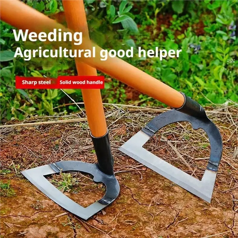 Y50A-Handheld Hollow Hoe Thickened Manganese Steel Agricultural Weeding Hoe Gardening Hoe Loosening Soil Weeding Tool