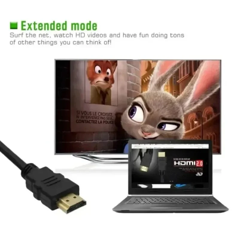 VIKEFON 1,5 m 4K 60 Hz High-Speed-2.0-Verbindungskabel für UHD FHD PS3 PS4 Xbox TV zum Anschluss des Monitors HDMI-kompatibles Kabel – Detail 5