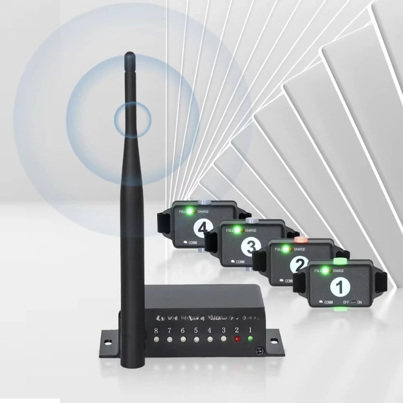 

4 User Wireless Tally Light System for VMIX ATEM Video Switcher Live Stream Black Radio Television Broadcasting Equipment