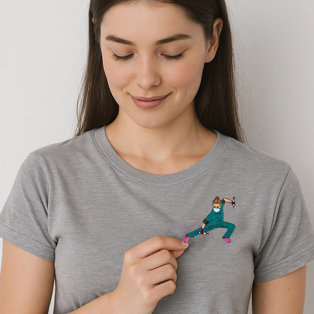 Catuni الإبداعية الطبية المينا دبوس بروش للممرضة طالب RN التلبيب الحبل حقيبة معطف شارة اكسسوارات هدية للنساء زميل