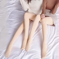 1 Pair Bare Legs Artifact Autumn Winter Nude Feeling Plush Thickened Silk Socks Women's Slim Legs Pantyhose Women's Tights