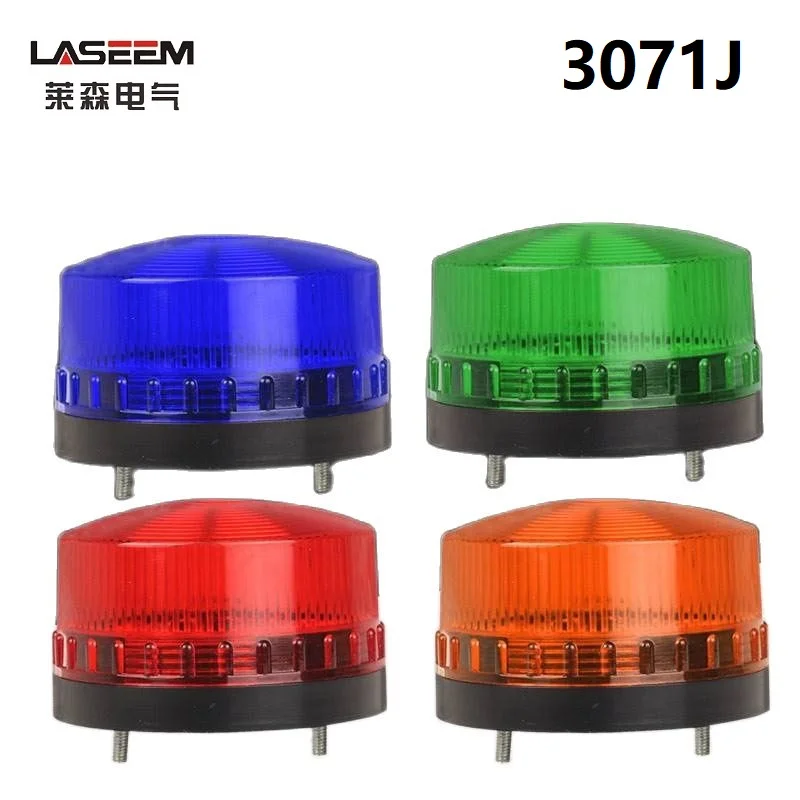 Lampu Peringatan Mini Lampu Peringatan Bahaya Alarm Lampu Led Berkedip Lampu Sinyal LED-3071 12V 24V 220V Tanpa Bel