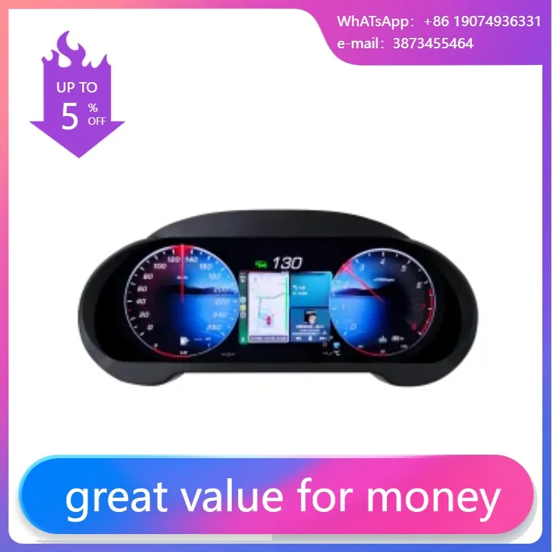 

New Digital Speedometer LCD Instrument Cluster Of Auto Meter For Benz ML/GL 2012-2015 GLE/GLS 2015-2019 Car Display