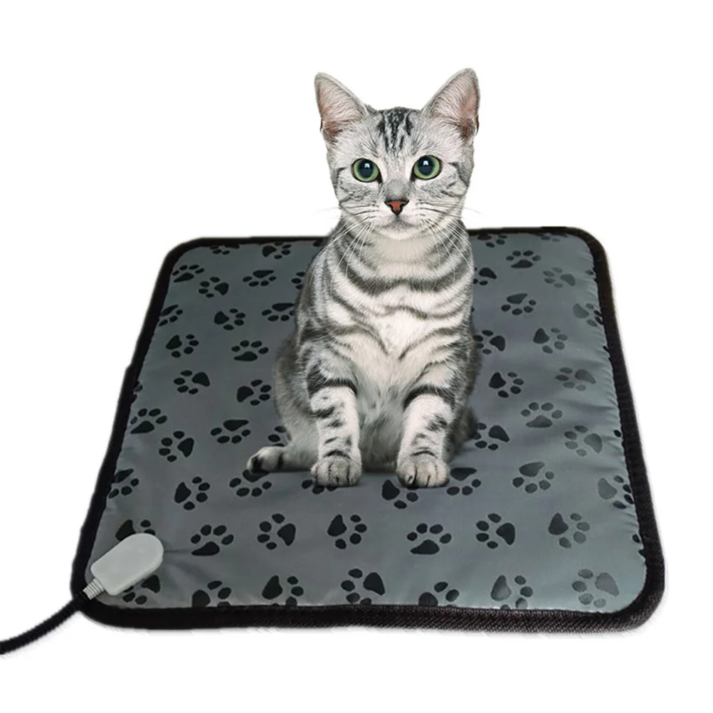 Bite Resistant Pet Electric Heating Pad Footprint Warm Heater Pad Pet Sleeping Cushion with EU Plug pet heating pads