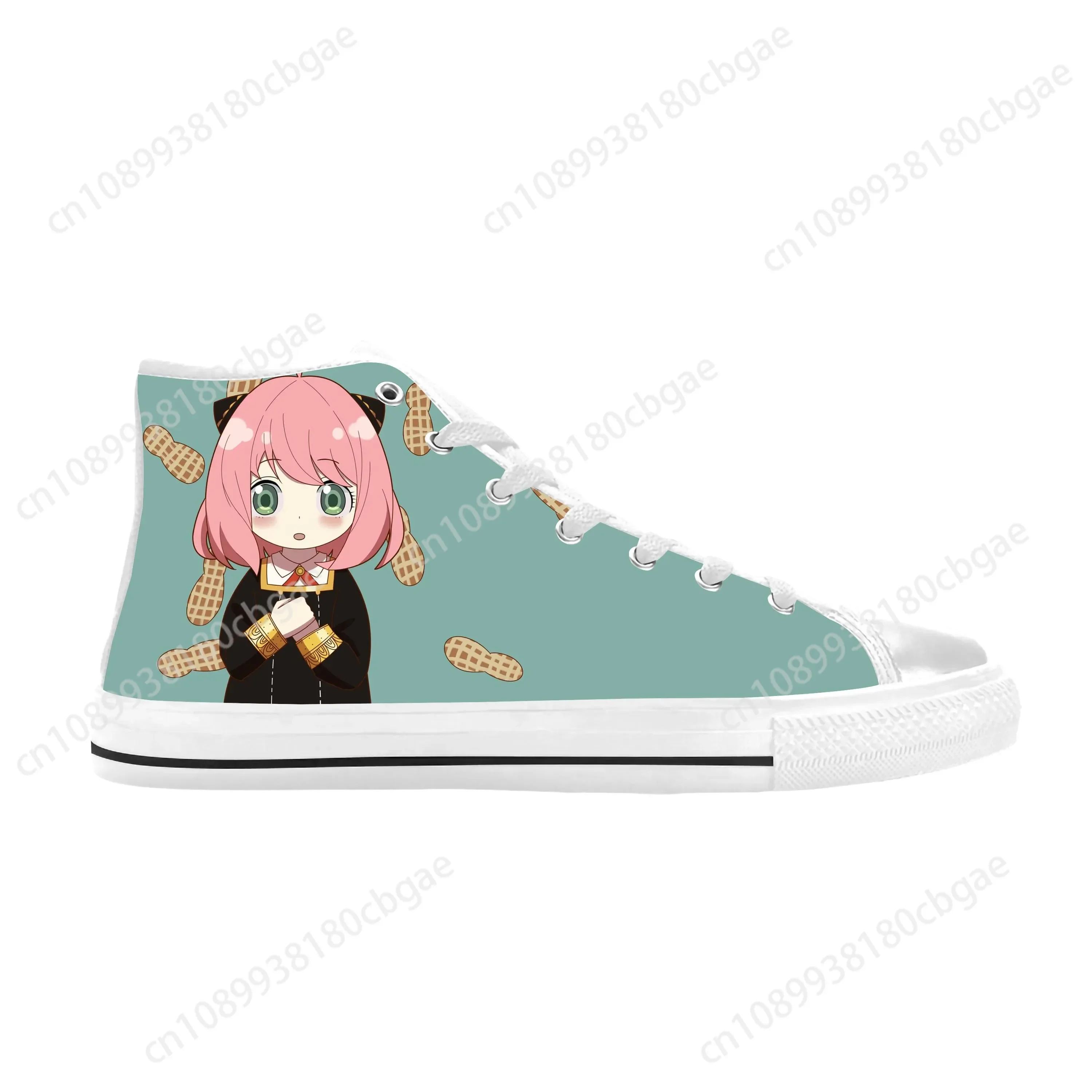 Hot Japanese Anime Manga Spy X Family Anya Forger Casual Cloth Shoes High Top Comfortable Breathable 3D Print Men Women Sneakers