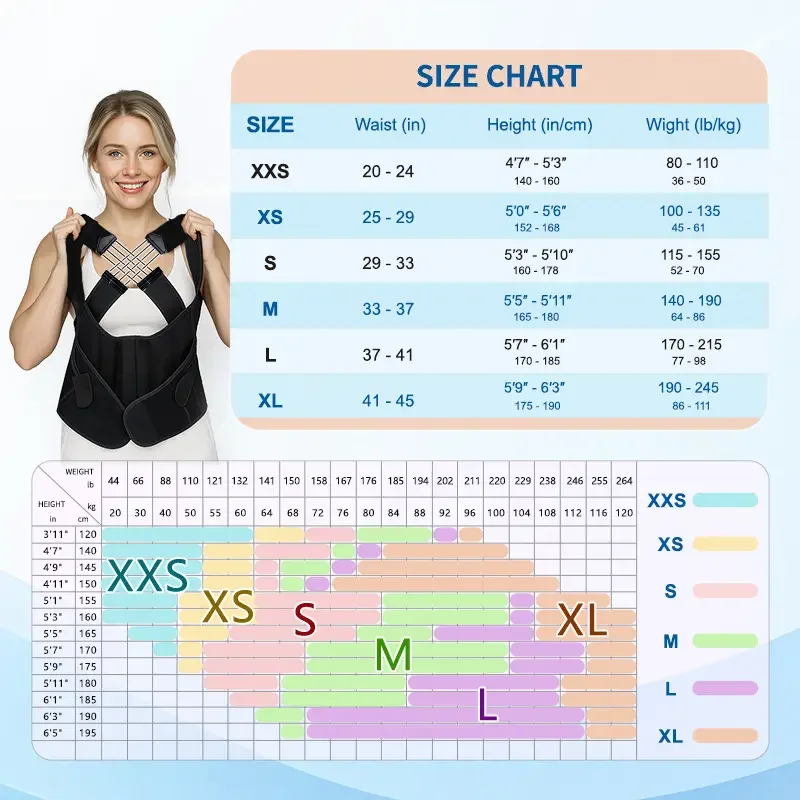 Adjustable Posture Corrector with Shoulder Support