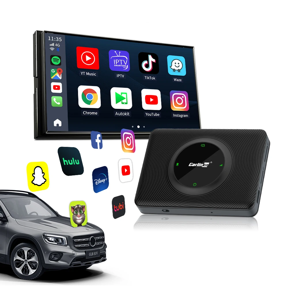 

Carlinkit Portable Carplay Android 13 System 4G 64GB Wireless Android Auto Car Play Auto Electronics Carplay Ai Box Adapter