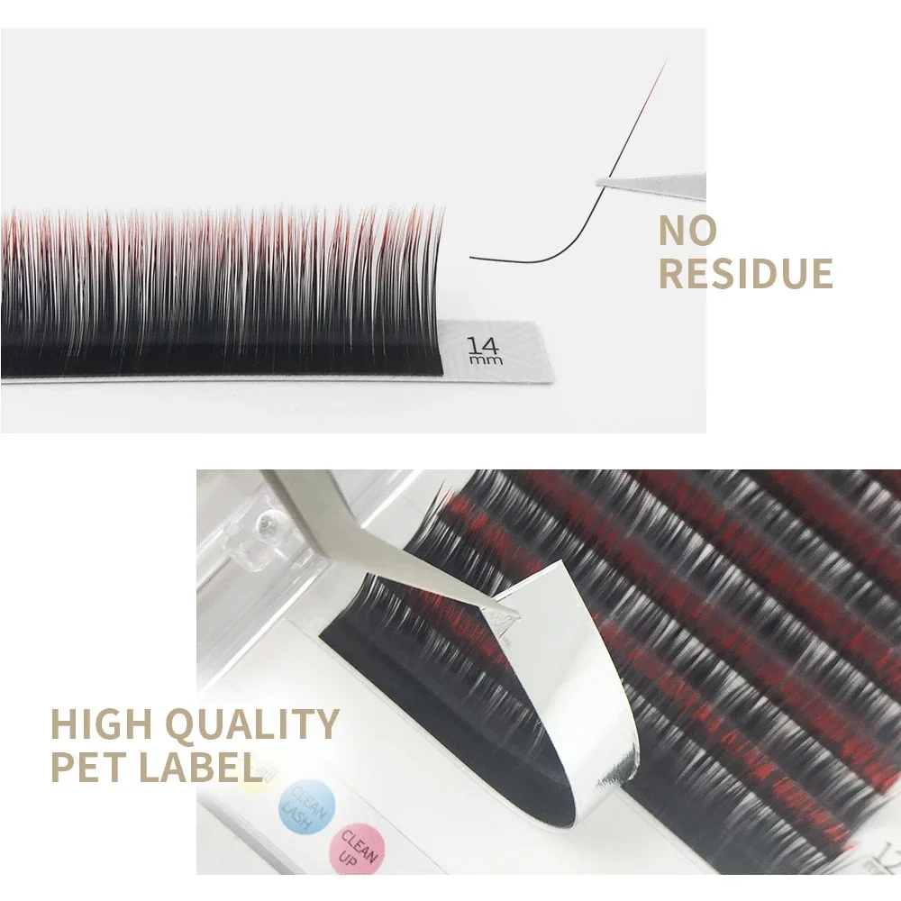 Gradient Color Eyelash Extensions GAHAMACA C/D/L Curl 8-14mm Individual False Lash 0.07mm Makeup Lifting lashes Tool Supplier