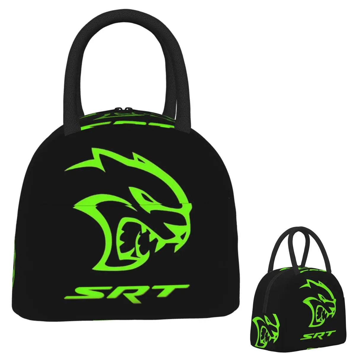 

Dodge Hellcat Srt Logo Lunch Bags Insulated Bento Box Waterproof Lunch Tote Picnic Bags Cooler Bag for Woman Girl School