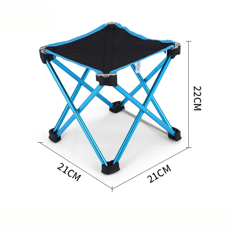 Aluminum Alloy Thicken Bench Stool Ultralight Outdoor Camping Picnic Fishing Small Chair Portable Folding Stool