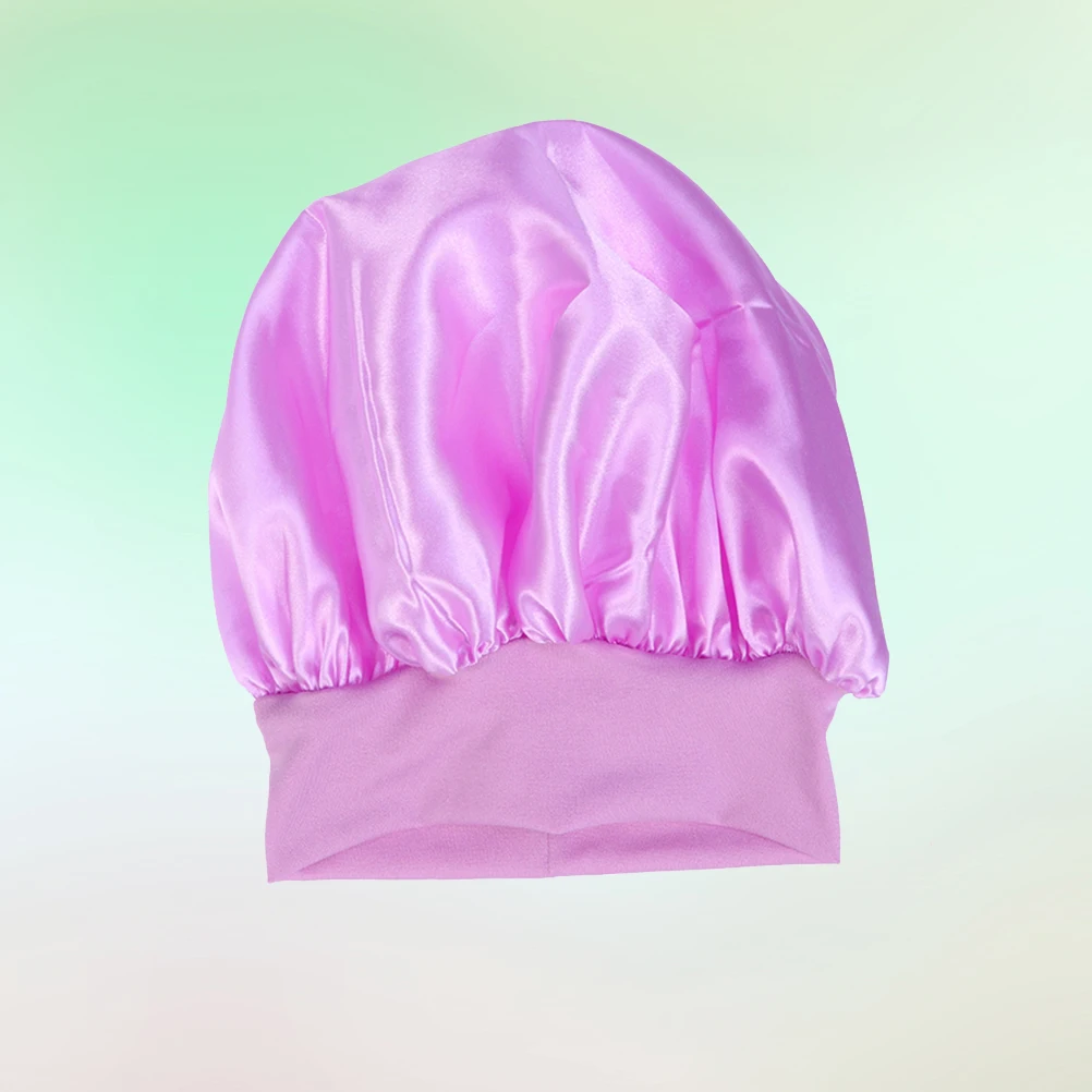

High Elastic Headband Satin Sleeping Cap Wide Bonnet Hair Comfortable Sleepwear for Women Girls
