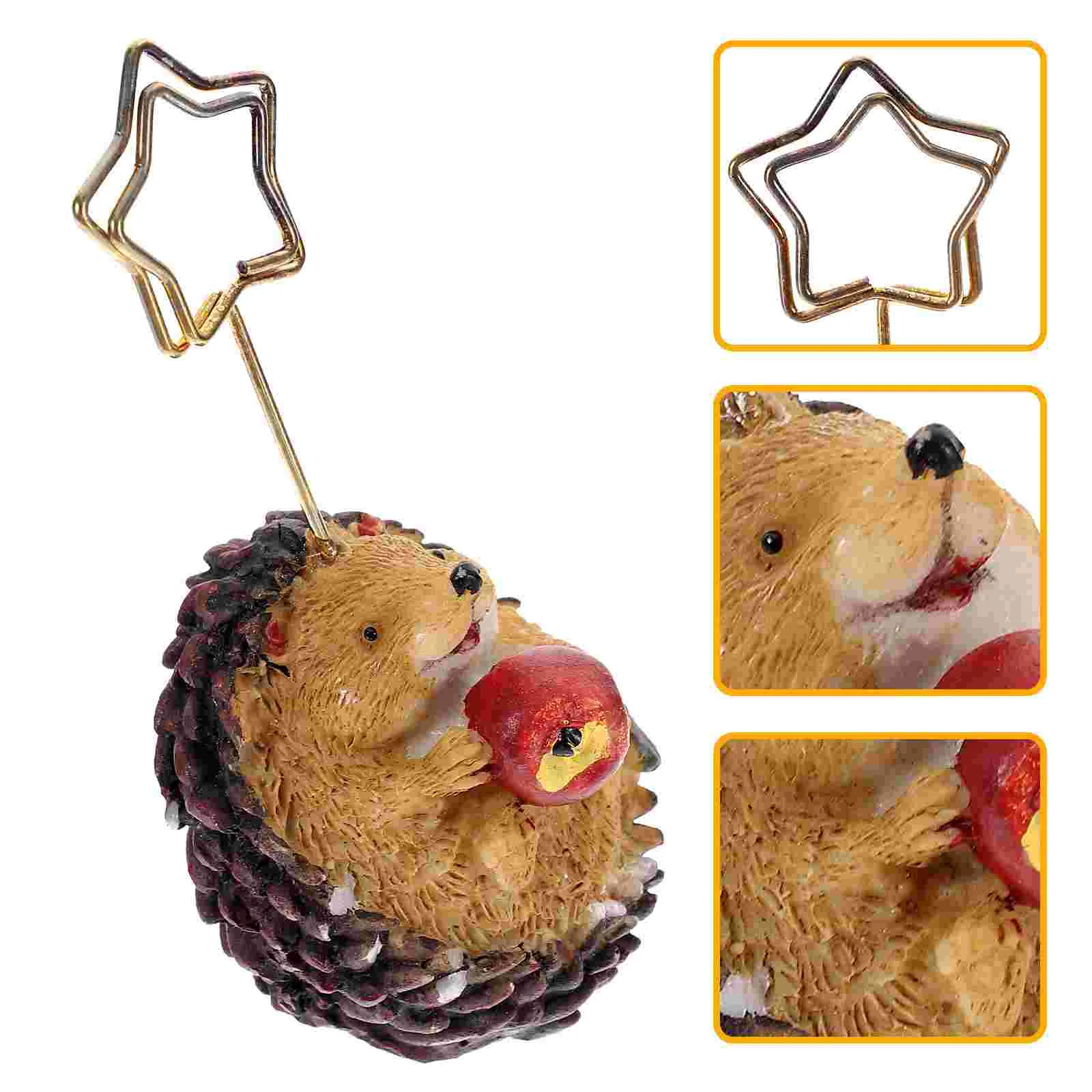Little Hedgehog Notizhalter, Tischkartenhalter, Memo-Clip, The Animal Photo Number Business Display