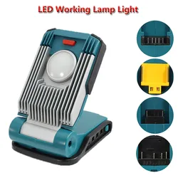 Portable 9W Light For Makita/DeWalt/Milwaukee/Bosch 18V Battery Working Lamp Portable LED Light Outdoor Fishing Wild Camp Lamp