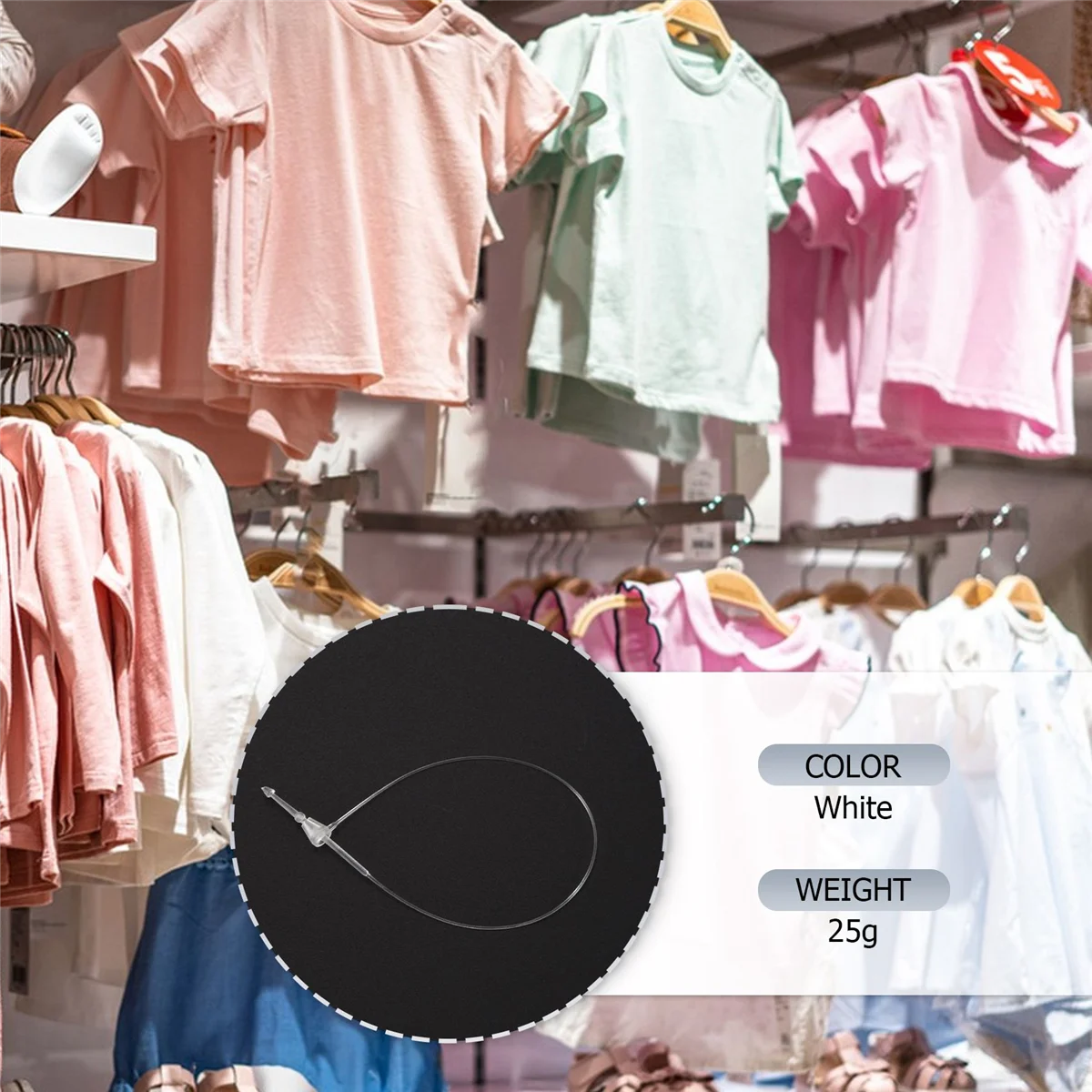 500 sztuk biały zatrzask zapięcie do metka z ceną pętelkowego 5 "130mm