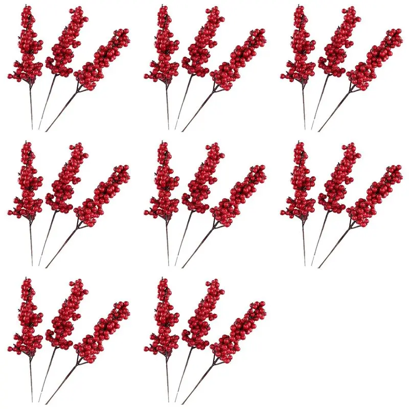 

【ФЛЕШОЕ ПРЕДЛОЖЕНИЕ】80 ШТ. Искусственные красные ягоды Декоративные ветки с красными ягодами Осенние ветки Рождественские кирпичи ветки ягод