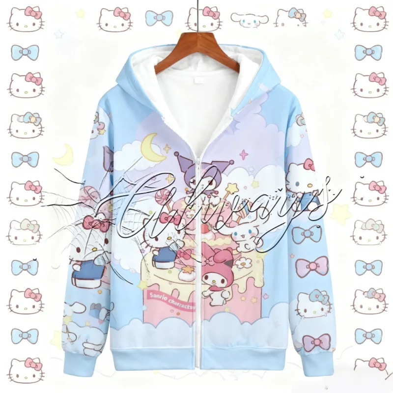 2026 تصميم الأزياء الأطفال هوديي SanrioFamily لطيف كبير الأذن الكلب Yugui DogSweet هوديي الأطفال والمراهقين سترة دافئة #3