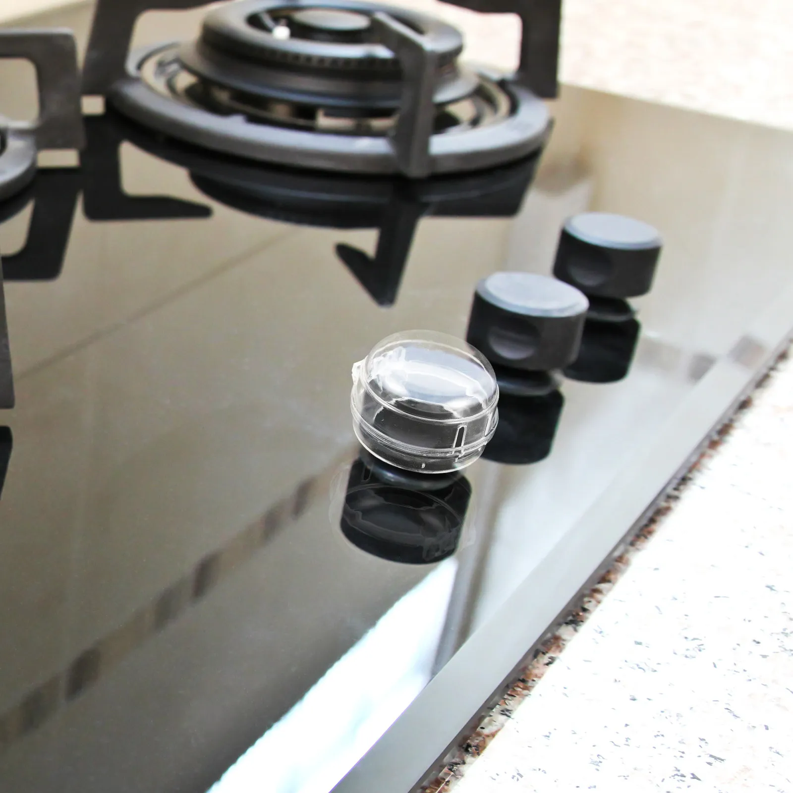 

6 шт. универсальных термостойких прозрачных защитных накладок на ручки газовой плиты для легкой очистки и защиты кухонной техники