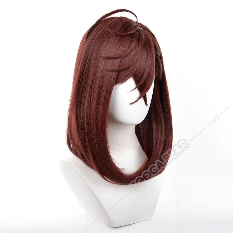 Momo ayase peruca cosplay anime dandadan marrom cabelo curto fibra resistente ao calor + touca peruca festa de halloween meninas mulheres