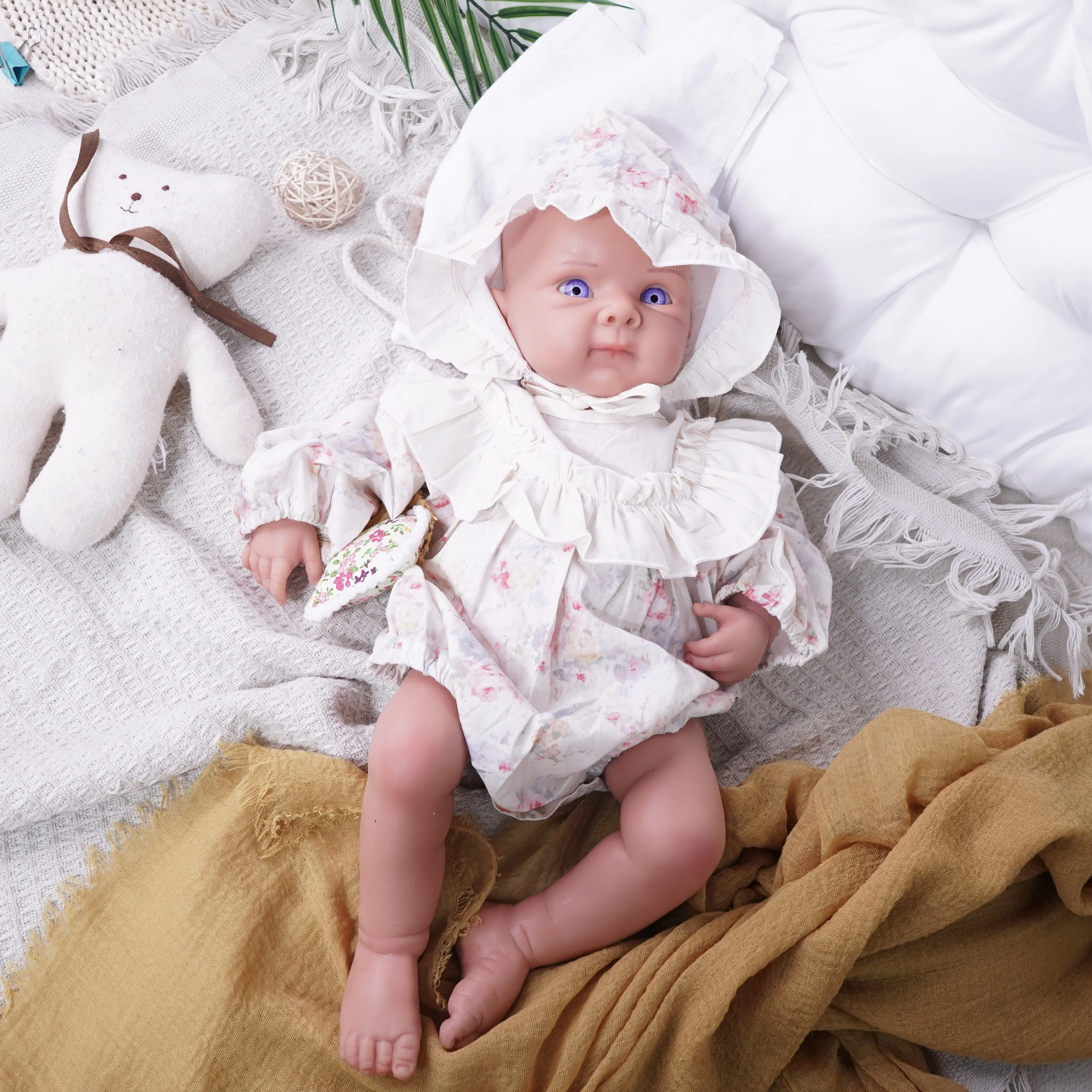 

girl reincarnation doll 20.07 inch 51cm realistic design silicone with soft touch 3.4kg doll toy gift