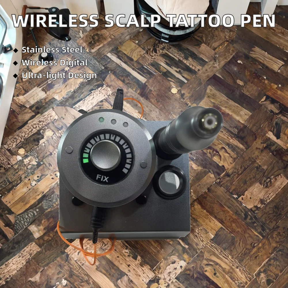 Private Label Lightweight Wireless Digital Electric Scalp Prick Tattoo Machine Hairline Hair Seam Encryption Tattoo Pen