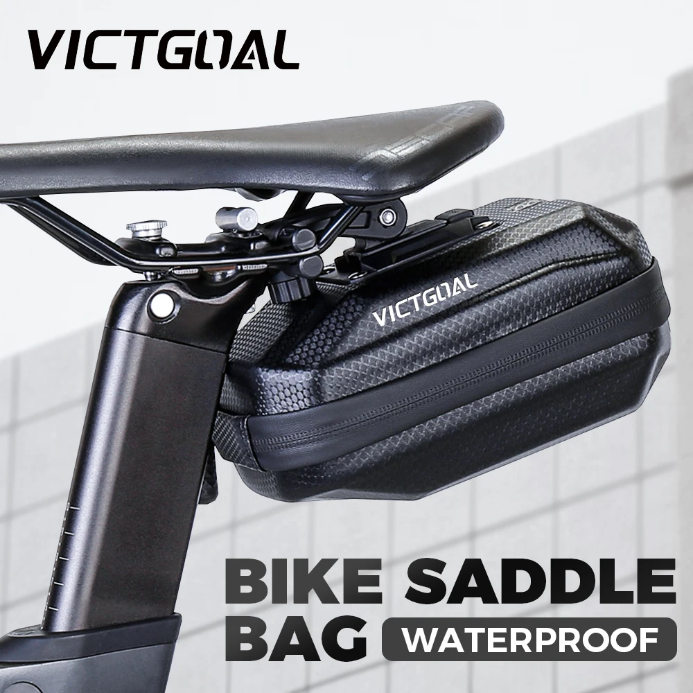

VICTGOAL Waterproof Bicycle Saddle Bag EVA Hard Shell Bike Tail Seat Bag Large Capacity MTB Road Bike Cycling Accessories