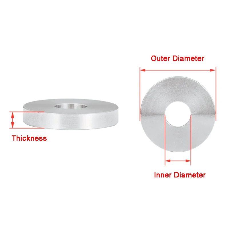304 Stainless Steel Large Size Oversize Big Wider Flat Washer Plain Gasket Super Thick Mesons M2 M3 M5 M6 M8 M9 ~ M16