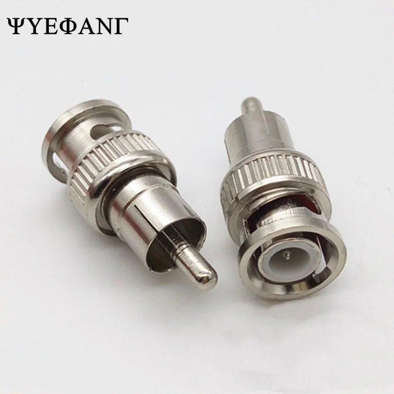 1PCS BNC TO RCA Adapter Connector BNC Plug Male To RCA Jack Male Straight Adapters Coaxial Cable