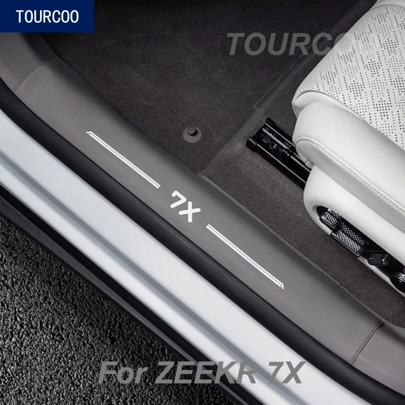

For ZEEKR 7X Leather Door Sill Protective Cover Strips Interior Anti-dirty Cover Stickers