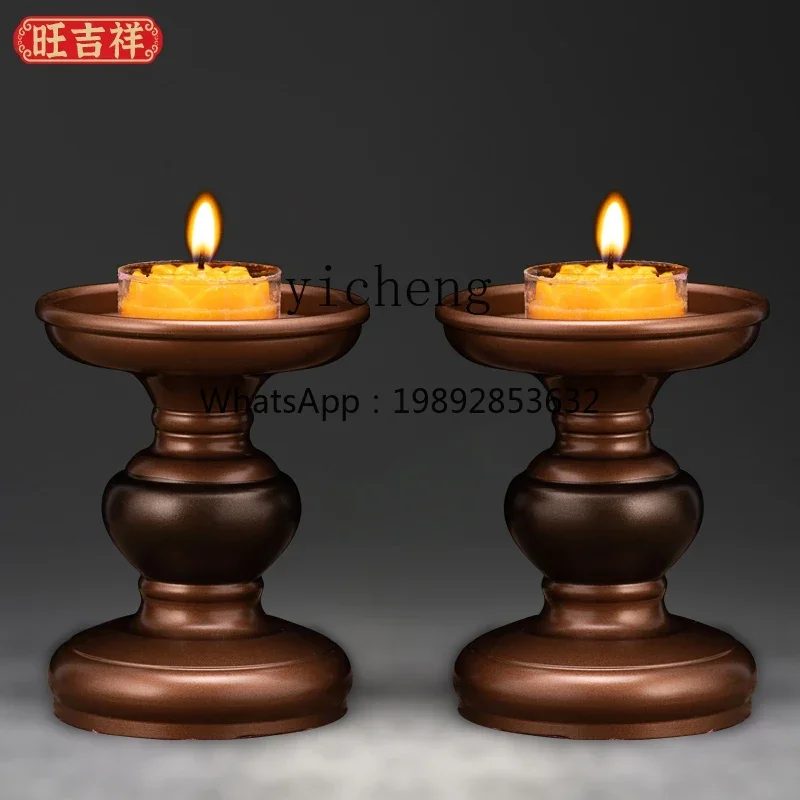 

Латунный традиционный подсвечник Подсвечник для молитвы в зал Будды Крытый подсвечник Xianjia