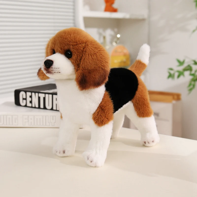 

30cm Beagle High Fidelity Anime Cute Plushie Sheep Dog Plush Toys Lifelike Animals Simulation Dog Stuffed Doll Kawai Toy Gifts